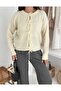 Women's Mohair Thick Lace-Up Cardigan - 3