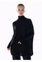Black Merino Wool Blend Knit Tunic