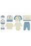 100% Cotton 10 Piece Bro Embroidered Newborn Baby Boy Hospital Discharge Set (Boxed) - 6