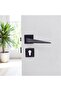 Door Handle Black Square Rosette Suitable for Left and Right Home Door Handles Lockable 1 Set Yale Door Handle - 6