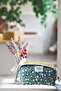 Daisy Patterned 100% Cotton Makeup and Cosmetic Bag |   22X12X10 cm |   Travel Organizer - 6
