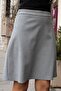 High Waist Lightweight Lycra Fabric Knee Length Bell Skirt-Black Houndstooth - 4