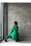 Back Detailed Knitwear Dress Green - 2