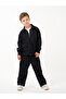 Boy's Pocket Black Soft Modal Tracksuit Set - 2