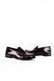 Black Burgundy Effected Loafer Shoes - 3