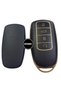 Luxury Chery Tiggo 8 Pro Omoda 5 Tiggo 7 Avantgarde Nano Key Case Black Gold Leather Feel - 2