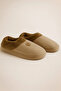 Nordic Men's Slippers Bundle Corduroy Fabric Embroidered Comfortable Soft Sole Fur Indoor Shoes - 2