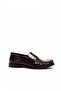 Black Burgundy Effected Loafer Shoes - 2