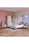 Zeta 2-Drawer & 1-Door Dresser with Mirror & LED - Offwhite & Grey - Engineered Wood - 90x42.1x155cm - 8