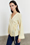 Side-Tie Poplin Shirt Yellow