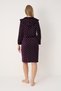 Women's Hooded Soft Textured Cotton Velvet Robe and Dressing Gown – Purple/Pink 3801 - 7