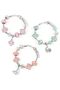 : Clover The Top - 28 pc DIY Jewelry Set, 3 Bracelets, Soft Pastel Beads & Charms - 4