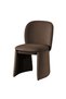 Namifir Set of 2 Dark Brown Upholstered Dining Chairs - Stylish Fabric & Wood Furniture - 59x50x84cm