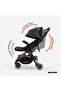 ESMIO - Baby Stroller, 5-Point Harness, Single Hand Fold, 0-4 Years (Up to 20 kg) - Black - 4