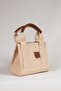 Women's Canvas Crossbody Mini Tote Bag Cream - 2