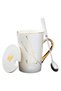 Ceramic mug gift set, white color, Taurus