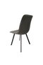 V2 Alleria Dining Chair Set of 2 - Stylish Grey/Black Upholstered Metal Chairs for Dining Room - 5