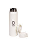 White Textured Stainless Steel Thermos 400 ml with Lid No:106 - 4