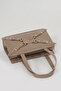 Women's Patent Leather Tote Shoulder Bag Mink - 5