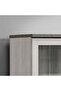 Zenith 2-Door Glass Bookcase - White Oak & Cement - Stylish Storage Cabinet with 2-Year Warranty - 5
