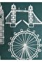 Organic Cotton London Printed Winter Boys' Sweatshirt Green - 3
