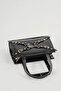 Women's Patent Leather Tote Shoulder Bag Black - 5