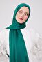 شال فستان سهرة لامع باللون الأخضر الزمردي - 4
