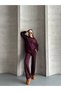 Suit with Thin Line Detail Purple Women's