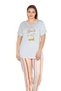 Plus Size Oversized Short Sleeve Pajama Set B78-109