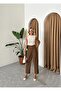 Brown Polyviscose Fabric Carrot Cut Trousers - 3