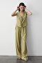 Khaki 3 Lace-Up Vest Muslin Set - 5