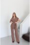 Light Brown Juana Vest Pipe Leg Pants Set - 7