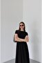 Black Vienna Pleated Dress - 7