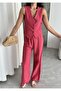 Cherry 100% Cotton Lavin Linen Vest Pants Set