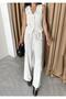 Natural 100% Cotton Lavin Linen Vest Pants Set
