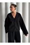 Black Crushed Wool Stamp Jacket - 1011 - 7