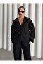 Black Crushed Wool Stamp Jacket - 1011 - 4