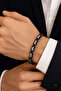 Men's Silver Steel Thick King Masculine Men's Bracelet - 2