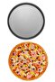 Large Perforated Pizza Tray 36 cm x 2 Double Headed Pizza Roller and Steel Cheese Grater - 4