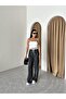 Anthracite Side Zipper Trousers with Waistband Detail - 3