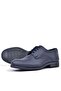 Navy Blue Matte Lace-Up Oxford Children's School Shoes - 6