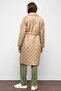 Plush Garnished Double Breasted Quilted Coat with Snap Closure Taş 6787 - 8