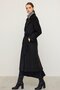Reglan Sleeve Snap Closure Medium Length Coat Black 3145 - 5