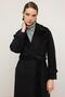 Reglan Sleeve Snap Closure Medium Length Coat Black 3145 - 4