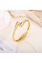 Irregular Wave Cuff Bracelet Gold Color Tone - 2