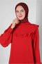 Ruffle Detailed Balloon Sleeve Trousers Suit 43861 - 2