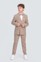 Boy's Striped Jacket Shirt Pants Bow Tie Suit Te.1001Y