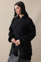Zippered Plush Black Knitwear Sweater - 4