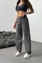 Women's Faded Relaxed Fit Wide-Leg Comfortable Baggy Jeans - 4