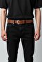Men's 100% Genuine Leather Sports Tan Belt 4 cm